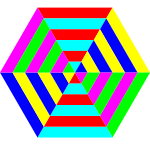 hexgon triangle stripes